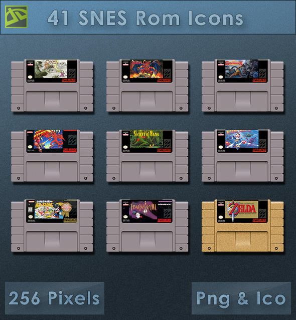 SNES Roms [Cartridge Icons] by VoidSentinel on DeviantArt